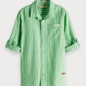 SCOTCH SHRUNK - Chemise en coton et lin - coupe classique