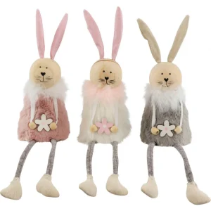 HOFF INTERIEUR - Fleur de lapin 22 cm en trois couleurs