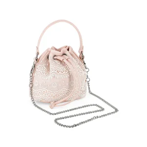 ABEL & LULA - Sac Bandoulière Dentelle Rose Blanc