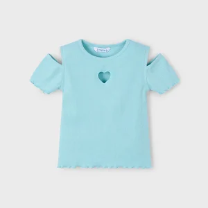 MAYORAL - Tee-shirt manches courtes fille découpé