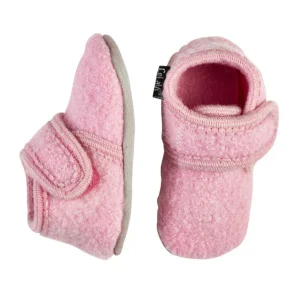 CELAVI - chaussons laine / pinsons 100% rose