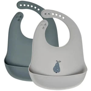 Celavi - Lot de 2 bavoirs en silicone plomb