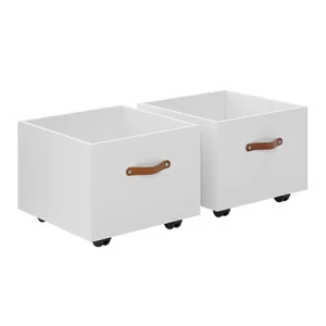 Lifetime - Ensemble de coffres à jouets sur roulettes Blanc
