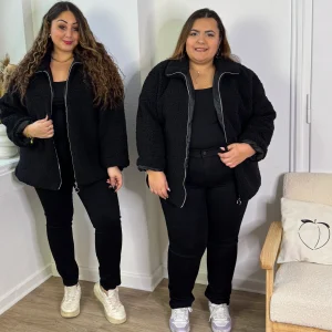 Veste polaire à col montant noir