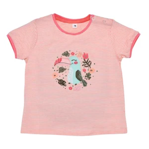 BONDI - T-shirt manches courtes perroquet annelé fille
