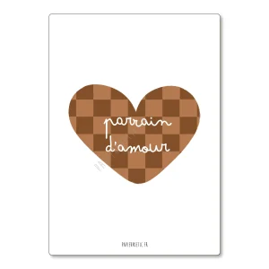 Papier Poetic - Carte Postale / Card "Cœur Parrain d'amour"