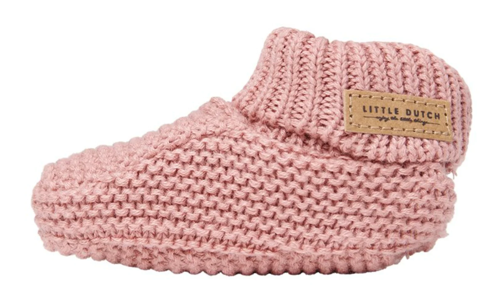 LITTLE DUTCH - Chaussons bébé tricoté rose – Image 3