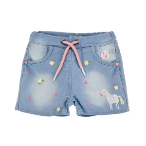 BONDI - Short en jean bébé fille Little Horse