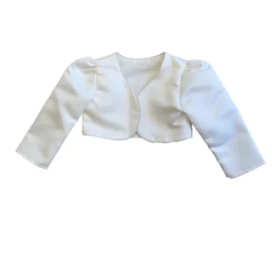 Boléro en satin Léa beige clair