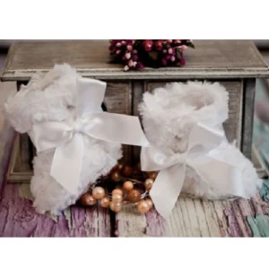 Doudou chaussures de baptême Belinda en blanc