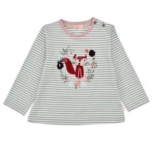 BONDI - T-Shirt Bébé rayé manches longues renard