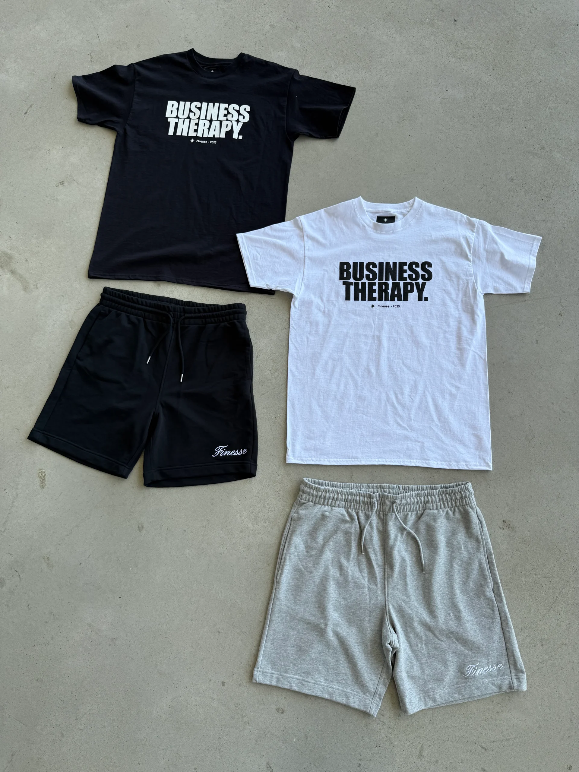 "𝑭𝑰𝑵𝑬𝑺𝑺𝑬" COTTON SHORT - GREY – Image 3