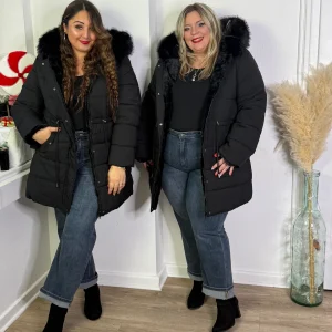 Veste réversible doudoune et fourrure