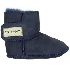 En Fant - Chaussures en cuir d'agneau Marine