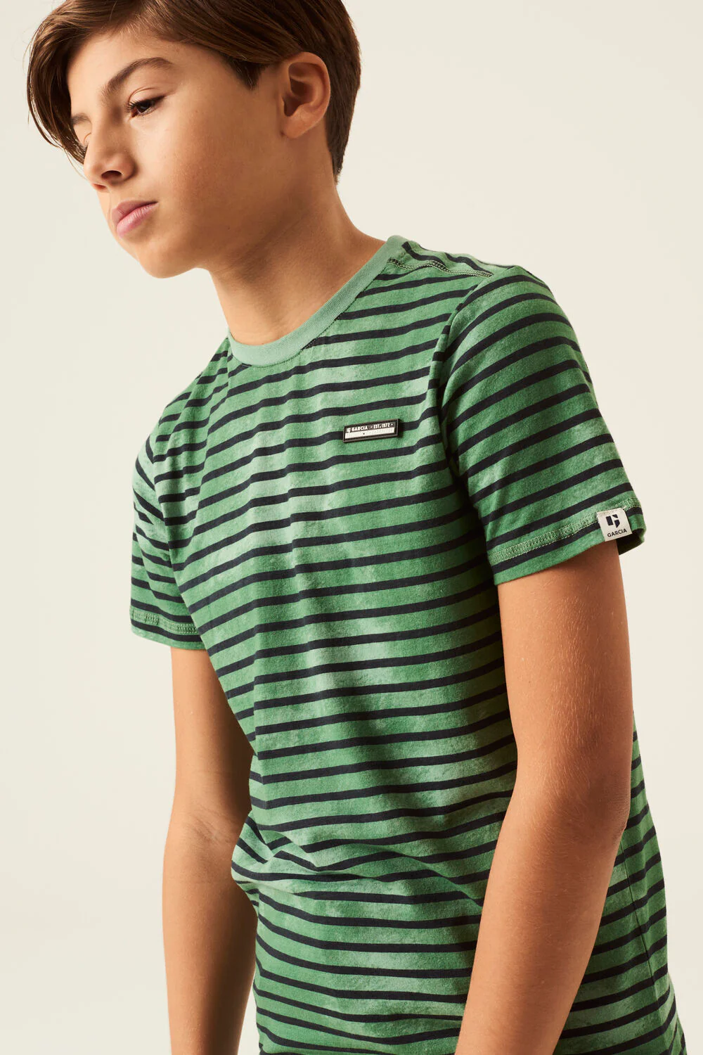 GARCIA - T-shirt rayé vert – Image 3