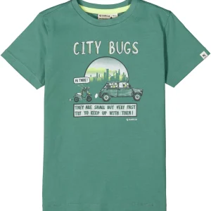 GARCIA - T-shirt vert avec imprimé sur la poitrine