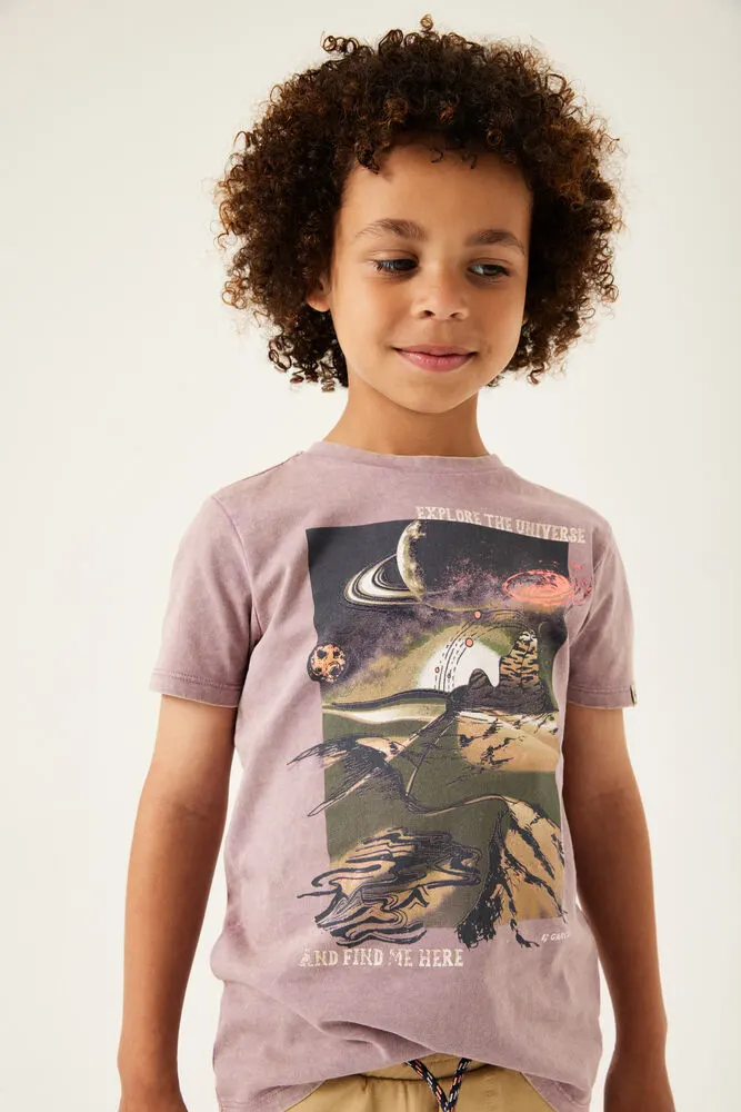 GARCIA - T-Shirt Garçon Explorer Violet – Image 3