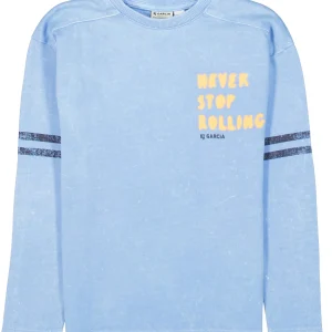 GARCIA - T-shirt bleu à manches longues pour garçon