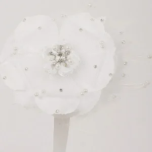 Bandeau avec fleur Celia blanc