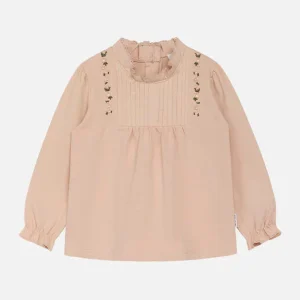 HUST & CLAIRE - Chemise manches longues fille GOTS Anneli Peach Rose
