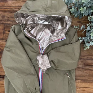 Veste réversible kaki / or