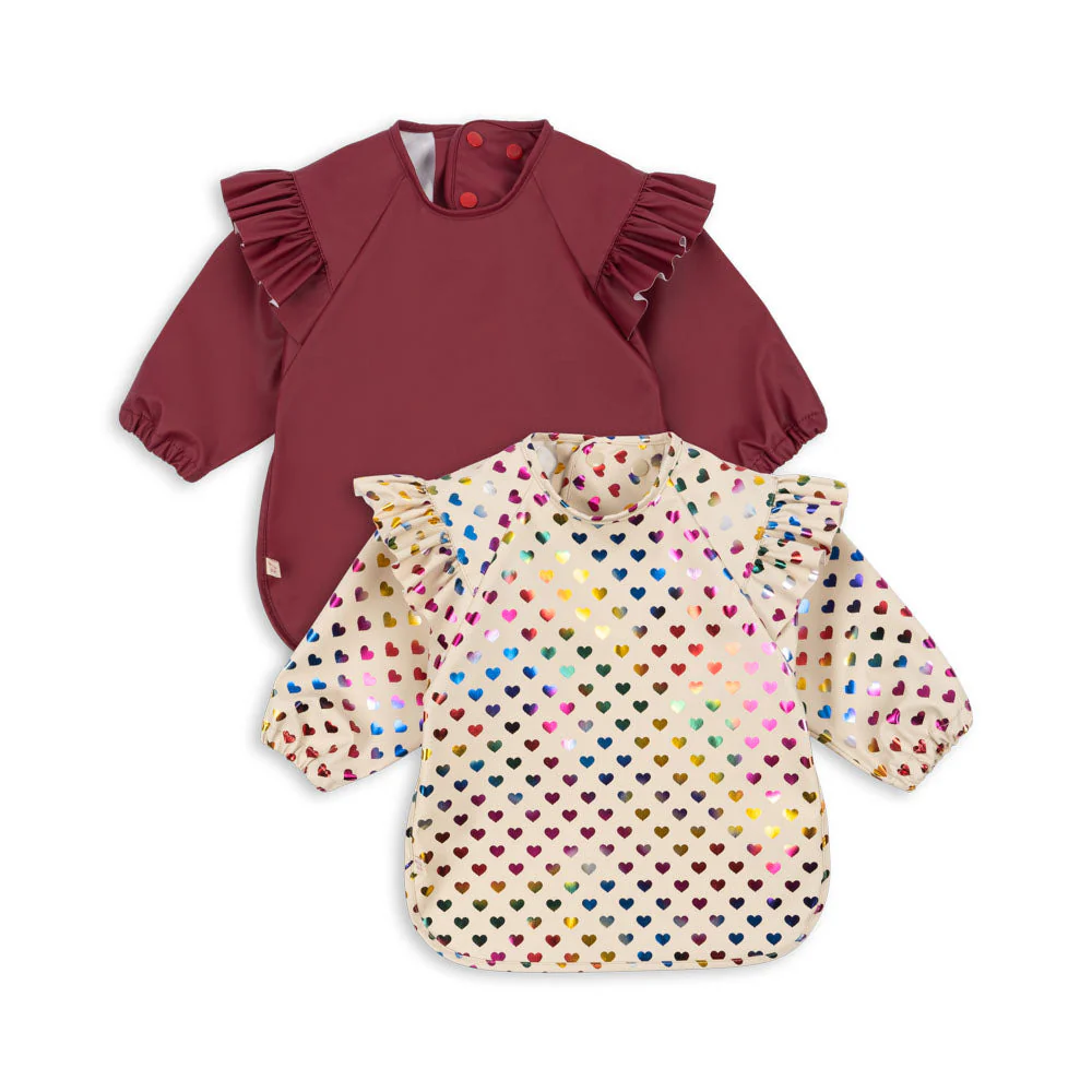 Konges Sløjd - Ensemble bavoir pailleté avec manches et volants – Image 2