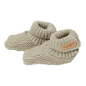 LITTLE DUTCH - Chaussons bébé tricoté olive