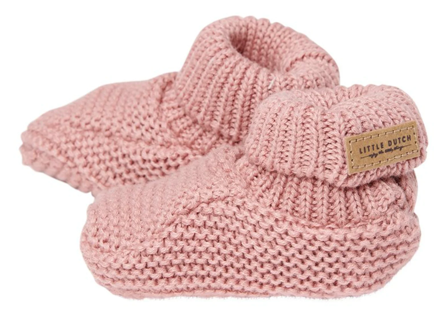 LITTLE DUTCH - Chaussons bébé tricoté rose – Image 4