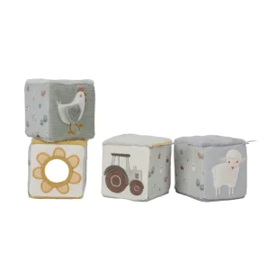 LITTLE DUTCH - cubes en tissu Little Farm lot de 4 LD8816