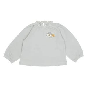 LITTLE DUTCH - t-shirt manches longues avec broderie - vert