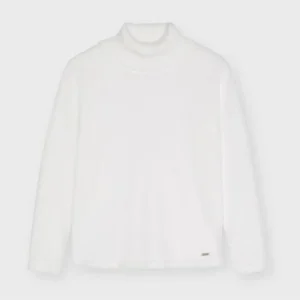 MAYORAL - Pull col roulé blanc foncé