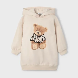 MAYORAL - Robe sweat à capuche ours en peluche