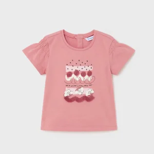 MAYORAL - Chemise bébé fille manches courtes avec applications