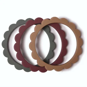 MUSHIE - Bracelet de dentition Fleur Pack de 3 Baies / Thym séché / Naturel