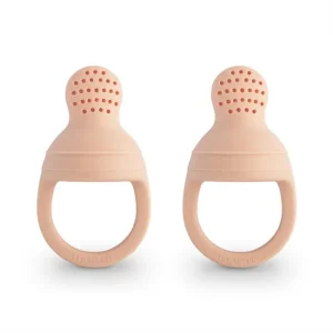 MUSHIE - Lot de 2 distributeurs de nourriture fraîche en silicone - Blush