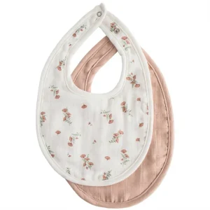 MUSHIE - Lot de 2 Bavoirs Bébé Blush / Rose Floral