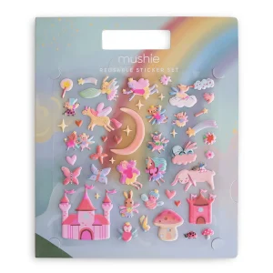 MUSHIE - Ensemble d'autocollants réutilisables Fées