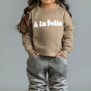 Sweat à la folie beige