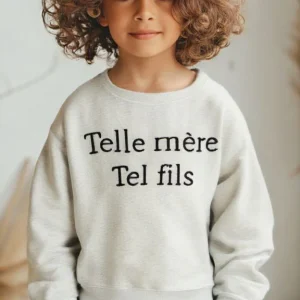 Sweat gris tel mère / tel fils