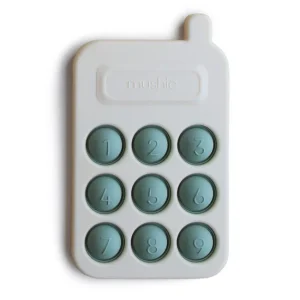 MUSHIE - Jouet à Pression en Silicone Téléphone Téléphone Presse Cambridge Bleu
