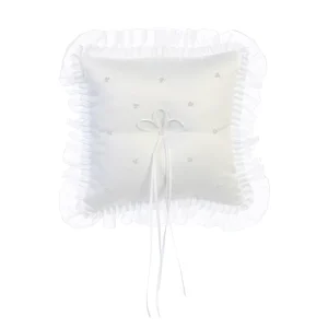 Coussin à anneaux Lorena blanc ou beige clair