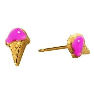 STUDEX - Puces d'oreilles motif glace rose