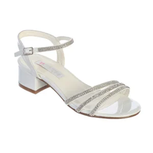 Sandales Ella blanches à strass