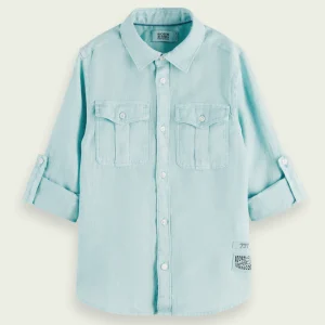 SCOTCH SHRUNK - Chemise en lin à manches retroussées