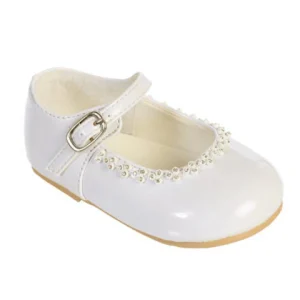 Chaussures cuir verni Lea beige clair