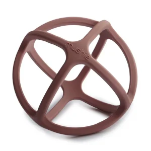 MUSHIE - Anneau de dentition en silicone pour bébé, boule de dentition, marmotte des bois