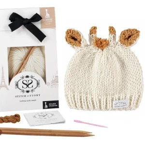 SOPHIE LA GIRAFE - Set de tricot bonnet