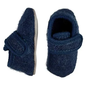 CELAVI - Chaussons Laine / Pinsons 100% Laine Marine Foncé