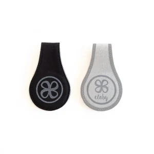 CLOBY - Lot de 2 clips magnétiques réfléchissants noir-gris