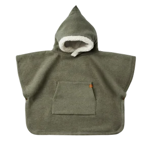 CLOBY - Poncho Teddy Vert Forêt